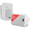 Pyle Cassa Bluetooth da Parete, Coppia Attiva e Passiva, Speaker Resistente all'Acqua, Suono Stereo, Altoparlante Bluetooth AUX IN