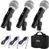 Pyle Microfono, Microfono Karaoke Professionale Dinamico Kit, Cardioide Unidirezionale, Portatile con Custodia Rigida, Clip e Cavo XLR 8 m a Jack 6,35 mm, Nero