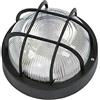 kippen 4203S - Plafoniera Tonda Con Griglia Nera in Poliammide, Dimensioni: 18x10 cm