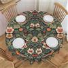 AAVEUP William Morris, Tovaglia vintage rustica classica verde natura pianta foglia floreale uccello stampa rotonda per casa, feste, sala da pranzo, cucina, decorazione 91,4 x 91,4 cm