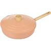 KASANOVA Padella Antiaderente Alta vari colori Pot Art 24 cm con Coperchio Innovativo, padella antiaderente 24 cm, Ideale per Cotture Lente e Stufati (Rosa, 28 Cm)