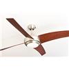 AireRyder Ventilatore a soffitto AireRyder Borealis con illuminazione e telecomando, corpo in nickel satinato, Metallo, Flügelfarbe Walnuss, 122 x 122 x 37 cm 70watts, led