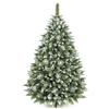 AmeliaHome 07867 280 cm Albero di Natale Artificiale con Neve PVC Sintetico Pino di Decorazione Base Plastica Festa di Natale Verde Lemmy
