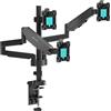 ONKRON Supporto 3 Monitor 13"-32", 24 kg, max VESA 100x100, G280-B | Braccio tri