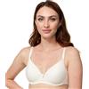 Nur Die Traumweich Bügel-BH besonders weiche Modal Fiber Paddete Cups für einen natürlichen Push-Up Effekt zarte Spitze Damen, Bianco, 4B