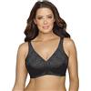 Exquisite Form Womens Fully Lace Wireless Back Posture Support Front Closure Bra, Black, 38C