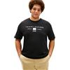Tommy Hilfiger Uomo T-Shirt Maniche Corte Brand Love Mono Stack in Cotone, Nero (Black), 2XL