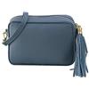 SH Leder Chiara G209 - Borsa a tracolla in vera pelle, con chiusura lampo, 21 x 15 cm