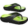 Gyios Infradito Uomo Piattaforma Degli Uomini Eva Thong Flip Flops, Morbide Integrate A Iniezione Pantofole Antiscivolo Per L'estate All'aperto-black Green-42-43