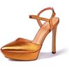GENSHUO Scarpe Donna Punta Plateau 13cm Cinturino Caviglia Festa | Tacchi alti, stiletto, feste, matrimoni, comodi ed eleganti.