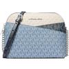 Michael Kors Jet Set Travel Color-Block Signature Logo Crossbody Bag Denim Multi