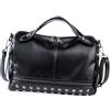 BCOATH Crossbody Bag Nera in PU Rivetti, Borsa Nera Tracolla Pelle | Rivet Handbag Stile Fashion Creativo, per Shopping e Party, Leggera e Pratica
