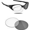 Fiskr Lenti non polarizzate di ricambio compatibili con occhiali da sole Oakley Eye Jacket Redux OO9438, resistenti agli urti e vestibilità perfetta, fotocromatiche da trasparente a grigio
