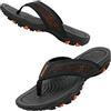 WateLves Infradito Uomo Scarpe Sandali Sportivi Ortopediche per Arco Scarpe da Spiaggia e Piscina Gomma Suola per Antiscivolo Ciabatte(nero,43EU)