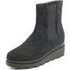 Cinzia Soft IAB874024 Nero Tronchetti per Donna in Tessuto Nero con Zeppa