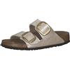 Birkenstock 1020021 Arizona Big Buckle gracef. pearl white, Birko Flor PIANELLE Donna, White EU 39
