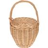 SOLUSTRE Borsa Vimini Intrecciata in Rattan Grande Capacità, Stile Semplice e Raffinato, come Borsa da Viaggio per Donna in Colore Khaki Colore Casuale