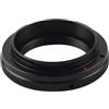 FKYMX Anello adattatore for obiettivo in alluminio con attacco T2/T, compatibile con Canon, adattatore for obiettivo EOS EF DSLR 650D 60D 550D