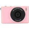 RASTKY Fotocamera Digitale 4K, Fotocamera Vlog da 64 MP, Schermo Ribaltabile da 180 Gradi, Zoom Digitale 16X Anti-vibrazione con Funzione Webcam e Ricarica USB per di Viaggio (PINK)