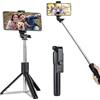 Moogii Bastone per selfie, 3 in 1, allungabile, supporto portatile per telefono con telecomando Bluetooth wireless staccabile per iPhone17/16/15/14/13 Pro/Max/Samsung Galaxy/Huawei altri