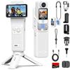 SJCAM C400 Vlogging Combo, fotocamera portatile tascabile 4K, alimentazione 7H, videocamera d'azione stabilizzatore a 6 assi, touch screen da 2,29, videocamera impermeabile fino a 30 m, telecamera