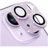 Hsefo Protezione per obiettivo della fotocamera per iPhone 14 e iPhone 14 Plus, copertura per obiettivo con strass 3D e diamante 9H, in vetro temperato, antigraffio, copertura completa per fotocamera,