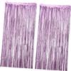 VOSAREA 2 Pezzi Decorativa Antipioggia in Plastica Rosa 1x2,5 M per Sfondo Feste, Palcoscenico, Matrimoni e Festival, Accessorio per Decorazioni Pareti e Foto