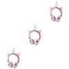 ABOOFAN 3 Pz Cuffie Unicorno Cuffie Per Ragazze Cuffie Over-ear Cuffia Per Bambini Cuffia Di Halloween Cuffie Da Gioco Unicorno Auricolare Luminoso Addominali Copricapo Bambino Animale