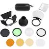 Godox AK-R1 Kit di accessori compatibili con testa flash rotonda Godox H200R, Godox V1 Flash Series, V1-C, V1-N, V1-SV1-O, V1-P, AD200 Pro AD200