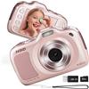NBD Fotocamere digitali da 64 MP per fotografia, fotocamera 4K Point and Shot, fotocamera compatta da viaggio con zoom 16x, fotocamera con messa a fuoco automatica per principianti, adolescenti