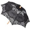 MOBUTOFU Ombrello Legno per Fotografia e Danza in Pizzo Nero Ragazzo Ragazza | Decorativo Elegante e Romantico, Accessorio Scenico Delicato, Struttura Robusta