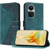 OKZone Cover per OPPO Reno 10 5G/OPPO Reno 10 PRO 5G,Custodia a Libro in Pelle Protettiva Folio Portafoglio con Chiusura Magnetica e Slot per Carte Wallet Case Flip Cover(Verde)