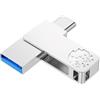 fanxiang F372S Chiavetta USB 64GB USB 3.2 OTG USB-C e USB-A, Fino a 150 MB/s, Impermeabile IPX8, Corpo in Metallo, Anello Portachiavi, Compatibile con iPhone 15/16, Android, Tablet e PC