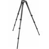 Manfrotto 536 Treppiede con Culla da 75 a 100 mm per Video, 4 Sezioni a Tre Stadi, Nero Carbonio