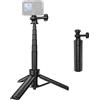 UN UNITEDTIME Bastone per selfie allungabile per GoPro, treppiede portatile per GoPro Hero 13/12/11/10/9/8/7/6/5/4/3, Session, Fusion, SJCAM, AKASO, Insta360, DJI Osmo Action Camera