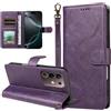 Generico DayQiQiPu Custodia per Vivo Y29 4G/ T4x (6,68 Zoll) Cover in pelle PU con Blocco RFID Guscio Magnetica per Telefono Caso Spazzola Antifurto Portafoglio Viola retrò