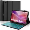 IVEOPPE Tastiera per Lenovo Tab 10.1 2025 10.1 Pollici, Cover Tastiera Italiano con 7 Colori Illuminato, Senza Fili Bluetooth Staccabile Custodia Keyboard per Lenovo Tab 10.1 FHD (TB-311FU/TB-311XU), Nero