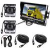PPKIN ONE Telecamera Retromarcia per Auto， 7 TFT LCD HD Car Monitor per Camion/Rimorchio/Camper/Autobus+4Pin 2X18 LED Visione Notturna Telecamera di Retromarcia Impermeabile Infrarossi Con 15M cavo