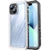 SPORTLINK Cover per iPhone 13 Mini Impermeabile 360 Antiurto, Nero/Trasp | Militare Protettiva Rugged Resistente Custodia Antipolvere Subacquea IP68 Waterproof, Fotocamera/Schermo Doppia Protezione