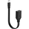 Flomiara Cavo adattatore da USB-C a USB 2.0, 50 cm, connettore dritto, in silicone, OTG, cavo di prolunga da maschio a femmina, cavo dati piatto USB C OTG, cavo di trasferimento dati per telefono