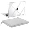 MOSISO Custodia Ultra Sottile & Borsa per Laptop per MacBook Air 13 pollici | per 13 pollici M5 M4 M3 M2 A3449 A3240 A3113 A2681 Case per MacBook per 13,6 pollici 2026 2025 2024 2023 2022, Trasparente