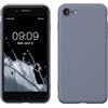 kwmobile Custodia Compatibile con Apple iPhone SE (2020/2022) / 8/7 Cover - Back Case per Smartphone in Silicone TPU - Protezione Gommata - grigio blu