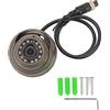 aqxreight Telecamera Dome Interna per Veicoli DC 12V Grandangolare IP67 Visione Notturna IR Impermeabile per Autobus (1080p)