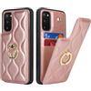 SailorTech Samsung Galaxy S20 Custodia con Portacarte per Donne, Galaxy S20 Telefono Custodia Anello Stand con Kickstand Carta di Credito Custodia Carino e alla moda per Samsung Galaxy S20-Oro rosa