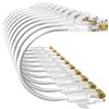 10Gsupxsel Cavo patch Cat6a da 0,9 m (confezione da 10) sottile, cavo patch Ethernet Cat6 in rame puro, cavo patch flessibile Cat 6 550 MHz 10 G, cavi di rete Cat 6A