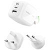 Belkin BoostCharge Pro Caricatore GaN USBC 70W, 3 Porte, Adattatori Viaggio | Caricatore USB Multiporta, 2 USB-C, 1 USB-A, Spine UK e US, Tecnologie GaN e PPS, Ricarica Rapida per iPhone, Samsung