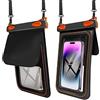BKEPDY Custodia Impermeabile Smartphone con Tasca per Piccoli Oggetti Cover Subacquea Tattile sott'acqua per Nuoto Immersioni Spiaggia (Nero)