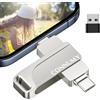 CONNUMY Chiavetta USB 128GB per Phone Memoria Esterna Senza App Backup