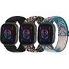 SITAFU 3 Pezzi Cinturino Compatibili con Fitbit Versa 3/Versa 4 Cinturino,Nylon Elastica Regolabile Cinturini di Ricambio Sport Strap per Donna Uomo