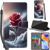 Haninsuze Cover per Xiaomi Redmi Note 11 Pro, Rose | Pelle PU Portafoglio, Porta Carte, Magnetica, Libro, Antiurto Custodia